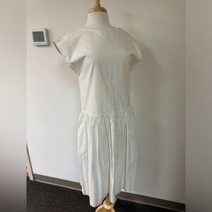 Vintage 1980s White 100% Cotton Laura Ashley Dress.